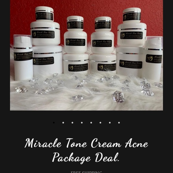 Miracle tone creamacne/discoloration solution.
